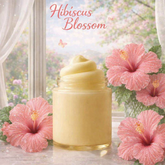 Hibiscus Blossom Whipped Body Butter • Infused Spring Floral Cream