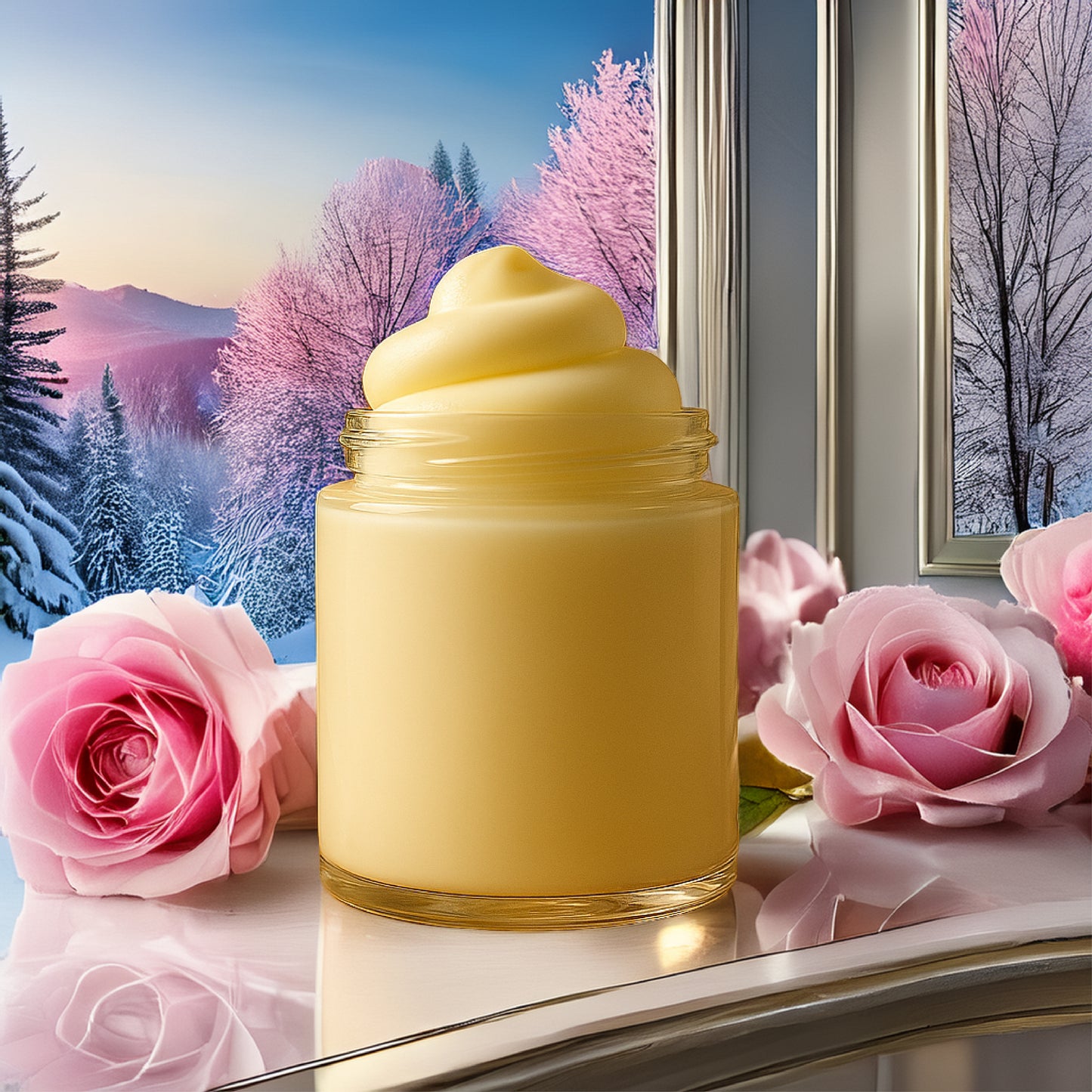 Frosty Rose Comfort Cream | Triple Butter Whipped Body Cream | Winter Edition