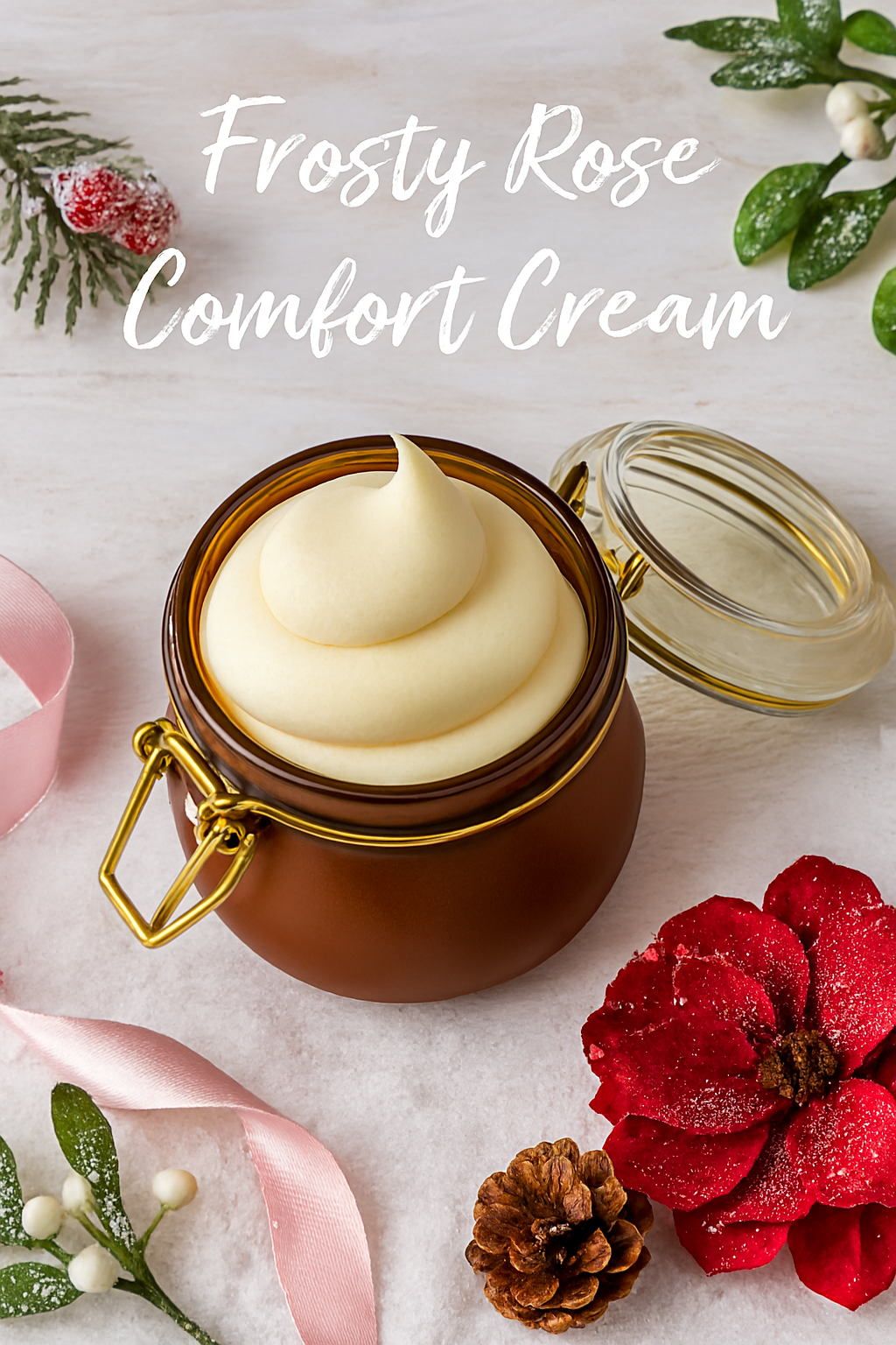 Frosty Rose Comfort Cream | Triple Butter Whipped Body Cream | Winter Edition